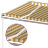 vidaXL Manual Retractable Awning with LED 400x350 cm Yellow and White