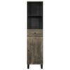 vidaXL Bathroom Cabinet Black 38x33x160 cm Solid Wood Mango