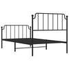 vidaXL Metal Bed Frame without Mattress with Footboard&nbsp;Black 100x190cm