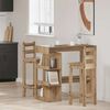 vidaXL Bar Table with Storage Rack Artisan Oak 100x48x101.5 cm