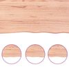 vidaXL Table Top Light Brown 220x50x(2-6)cm Treated Solid Wood Live Edge