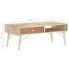 vidaXL Coffee Table 118x57x45 cm Solid Mango Wood