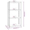 vidaXL 4-Layer Shelves 3 pcs Blue Steel&Engineered Wood