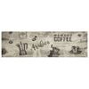 vidaXL Kitchen Rug Washable Coffee Grey 45x150 cm Velvet