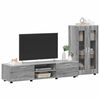 vidaXL TV Cabinet Set with Drawer Grey Sonoma Engineered Wood