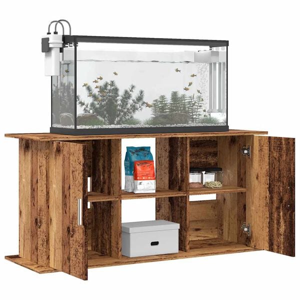 vidaXL Aquarium Stand Old Wood 121x41x58 cm Engineered Wood