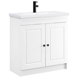 vidaXL Bathroom Furniture Set White 56 x 37.5 x 81 cm Engineered Wood