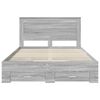 vidaXL Bed Frame with Drawer with Headboard Manual Engineered Wood
