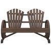 vidaXL Garden Adirondack Chair 2-Seater Solid Wood Fir