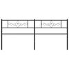 vidaXL Metal Replace Headboard Black 200 cm