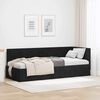 vidaXL Corner Bed Frame with Headboard Black 80 cm x 200 cm Velvet
