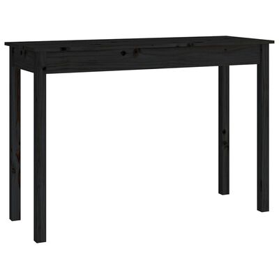 vidaXL Console Table Black 110x40x75 cm Solid Wood Pine