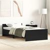 vidaXL Bed Frame without Mattress Black Oak 100x200 cm Engineered Wood