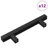 vidaXL Cabinet Handle 12 pcs Black M4 x 18 mm Stainless Steel
