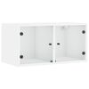 vidaXL Wall Cabinets with Glass Doors 2 pcs White 68.5x37x35 cm