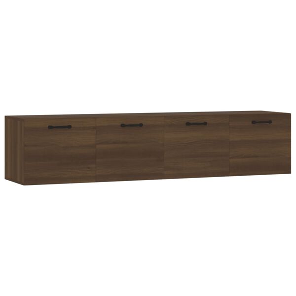 vidaXL Wall Cabinets 2 pcs Brown Oak 60x36.5x35 cm Engineered Wood