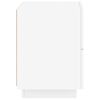 vidaXL Bedside Cabinet with LED Lights White Engineered Wood