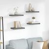 vidaXL Floating Wall Shelves 4 pcs High Gloss Grey 40x23x3.8 cm MDF
