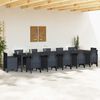 vidaXL Garden Dining Table Anthracite 400 x 100 x 73 cm Poly Rattan