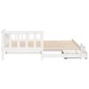 vidaXL Daybed with Trundle and Drawers without Mattress White 80x200 cm
