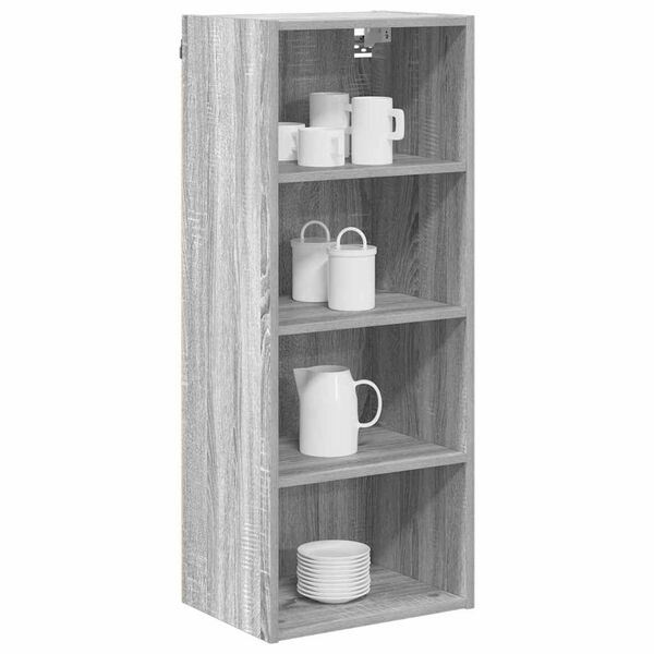 vidaXL Hanging Cabinet Grey Sonoma 40 x 29.5 x 100 cm Engineered Wood