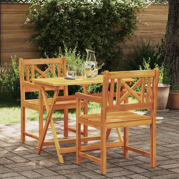 vidaXL Garden Chair 2 pcs 56 x 56 x 90 cm Solid Acacia Wood