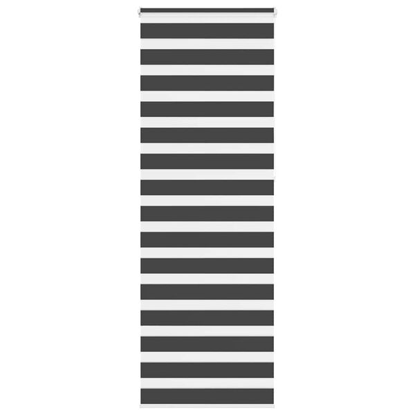 vidaXL Zebra Blind Black 85x230 cm Fabric Width 80.9 cm Polyester
