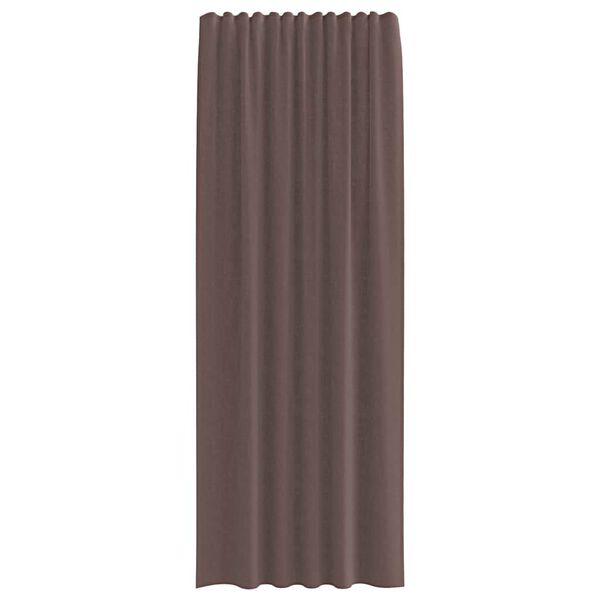 vidaXL Voile Curtains with Rod Pockets 2 pcs Brown