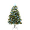 vidaXL Artificial Hinged Christmas Tree with Cones Green 150 cm