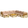 vidaXL Sofa Set 9 pcs Natural Solid Acacia Wood