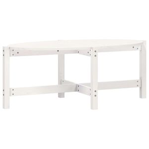 vidaXL Coffee Table White 118x63x45 cm Solid Wood Pine