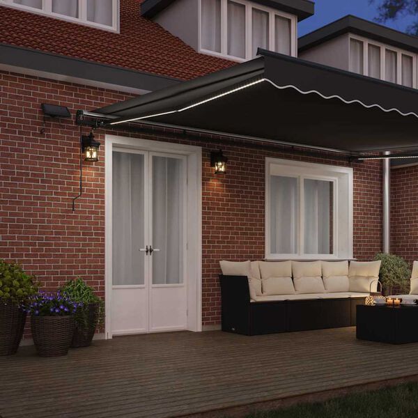 vidaXL Awning Frame Manual Anthracite 500 x 300 cm Aluminium