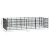 vidaXL Outdoor Dog Kennel Steel 33.18 m&sup2;