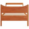 vidaXL Bed Frame with Headboard Wax Brown 90x190 cm Single Solid Wood Pine