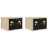 vidaXL Wall-mounted Bedside Cabinet BREMEN 2 pcs Sonoma Oak