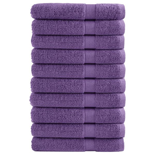 vidaXL Premium Sauna Towels SOLUND 10 pcs Purple 80x200 cm 600 gsm