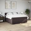 vidaXL Box Spring Bed with Mattress Dark Brown 180x200 cm Fabric