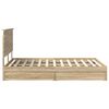 vidaXL Storage Bed with Drawer Sonoma Oak 135 x 190 cm Engineered Wood