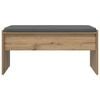 vidaXL Hall Bench with Cushion Artisan Oak 83 x 38 x 40 cm