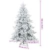 vidaXL Artificial Hinged Christmas Tree White 180 cm PVC and Steel