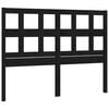 vidaXL Bed Headboard | Black | Solid pine wood | 205.5 x 4 x 100 cm