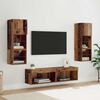 vidaXL TV Wall Unit Wall-mounted 6 pcs Old Wood Engineered Wood