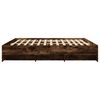 vidaXL Bed Frame without Mattress Smoked Oak 200x200 cm Engineered Wood