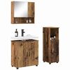 vidaXL Bathroom Furniture Set 3 pcs Old Wood Engineered wood & Metal