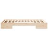 vidaXL Floor Bed Frame with Storage Brown 90 x 200 cm Solid pine wood