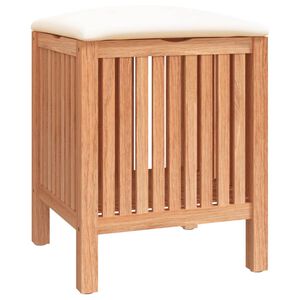vidaXL Bathroom Stool 40.5x40x52 cm Solid Wood Walnut