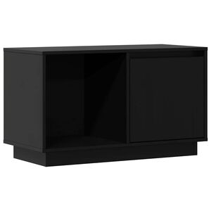 vidaXL TV Cabinet Black 74x35x44 cm Solid Wood Pine
