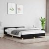 vidaXL Bed Frame without Mattress Black 180x200cm Super King Fabric