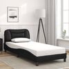 vidaXL Bed Frame without Mattress "Hvar" Black 90x190 cm Single Faux Leather