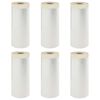 vidaXL Dust Sheet with Adhesive Tape 6 pcs Transparent 140 x 3300 cm